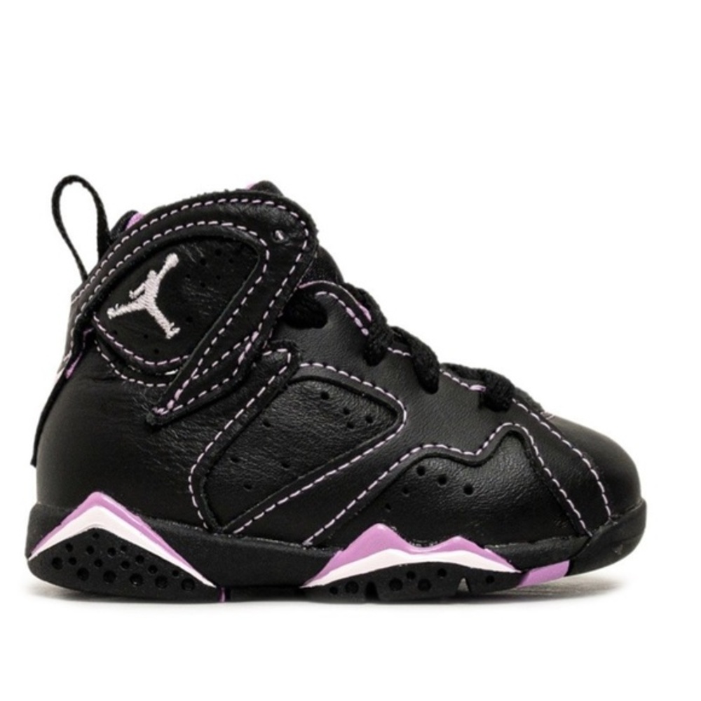 Kids Black and Purple High-Top Sneakers